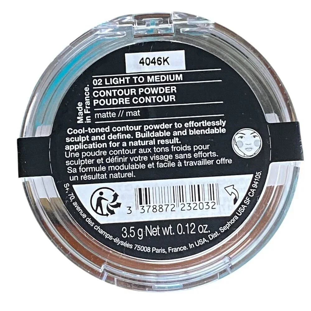 Sephora Colorful Contour Matte Powder Shade 02 Light to Medium 0.12 oz New